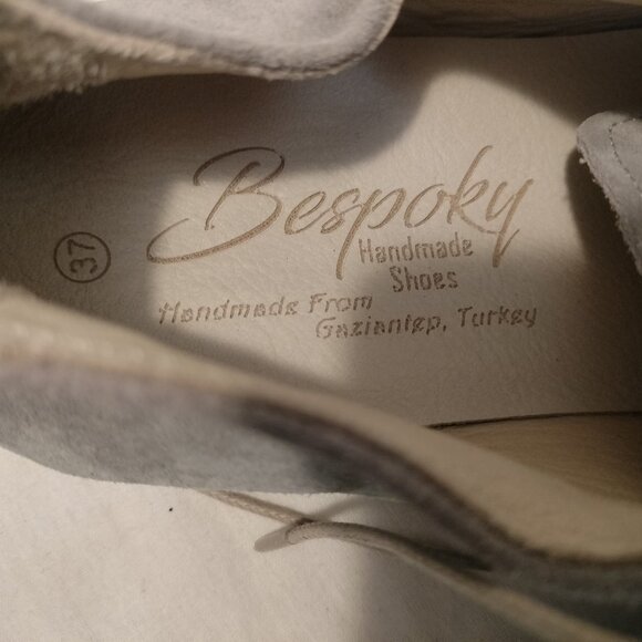 Genuine Leather Suede Oxford Flats, Handmade in Turkey NWOT - Picture 6 of 9